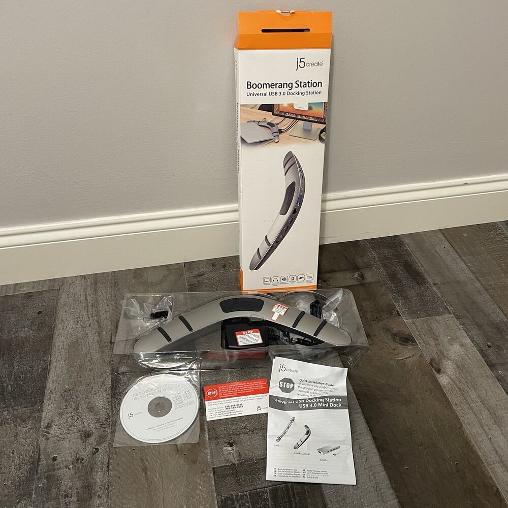 New j5create USB™ 3.0 Boomerang Docking Station Universal USB (Model: JUD480)
